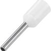 Końcówki kablowe tulejkowe 60208, kołnierz, 0.75 mm2 x 8 mm, białe, 100 szt.
