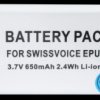 Cordless phone battery, Li-Ion 3,7 V, 650 mAh