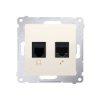 SIMON 54 Gniazdo telefoniczno/komputerowe RJ12/RJ45 kat.5e kremowe D5T.01/41 KONTAKT SIMON