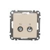Gniazdo R/TV przelotowe (10dB), beżowy, Sedna Design i Elements SDD112478R