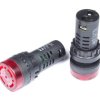 Kontrolka LED 28mm DC 12V czerwona z buzzerem