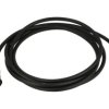 Wtyk z przewodem; KLS15-M12A-P19-04-PUR-L2.0M-B-U; M12-4p; 4 tory; kątowe 90°; z przewodem 2m; 0,25mm2; 6mm; czarny; IP67; 4A; 2