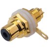 BKL 0101143-C Mounted Cinch socket, gold-plated Black Electronic