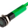Lampka kontrolna do montażu panelowego 220V ac, zielona 8mm LED RS PRO