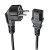 Kabel zasilający 230V 10A IEC320 prosty C13 2m czarny