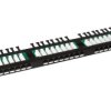 Patch Panel Solarix 24xRJ45 CAT5E UTP z wspornikiem czarny 0,5U SX24HD-5E-UTP-BK