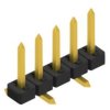Pin header, 5 pole, pitch 2 mm, angled, black, 10063313