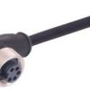Sensor actuator cable, 7/8"-cable socket, angled to open end, 4 pole + PE, 1.5 m, PUR, black, 21349900598015