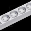 333.0122 Power strip, 4 x Type F - CEE 7/3, light grey