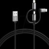 5955 3-in-1 charging cable, Micro B/Type-C/Lightning, 2.0 m