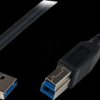 USB3SAB1MRA USB 3.0 Cable, A Male to B Male, 1 m, angled