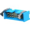 Pin header, 14 pole, pitch 2.54 mm, angled, blue, 2-1761609-5