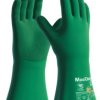 Rękawice robocze ATG rozmiar: 9zakres: MaxiChem with TRItech Zielony materiał: Nylon, Spandex zerwanie: Tak ścieranie: