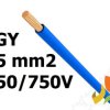 Przewód LGY 35 mm2 niebieski (450/750V) jednożyłowy linka H07V-K (bębnowy) IG2007.06 BITNER