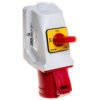 Gniazdo Kombi Z Rozłącznikiem 0-1 M25 32A 5P 400V Czerwone Ip44 925-6W