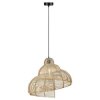 Rattanowa lampa wisząca Shella 60 cm jasne drewno 1xE27 Light Prestige