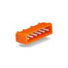 WAGO 231-536/001-000 MCS MIDI 6 Pole 12A 5.08mm Closed Horiz PCB Header Orange
