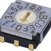 Encoding rotary switch, 16 pole, hexadecimal, straight, 100 mA/5 VDC, SA-7050A