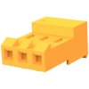 Socket housing, 3 pole, pitch 3.96 mm, straight, orange, 3-640426-3