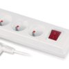Przedłużacz Z Wyłącznikiem 3-Gniazda Z/U 10A 1,5M /Omy 3X1/ Biały Ps-370Ws