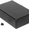 Aluminum die cast enclosure, (L x W x H) 200 x 120 x 64 mm, black (RAL 9005), IP54, 1590DEBK