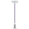 VT-7338 Lampa wisząca oprawka chrom + przewód fioletowa 3790 V-TAC