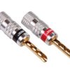 Wtyk głośnikowy banan na kabel VEOZ GOLD Hi-END