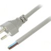 Kabel: 3X1mm2, Przewody,Sev-1011 (J) Wtyk, 3M, 10A Lt-313 H05vv-F 3X1.0 Gry...