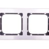 SONATA Ramka podwójna stal inox metal R-2RM/37