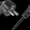 Kabel zasilający AC do komputera kątowy 3m 3x0,75mm2 czarny KPO2772B-3