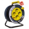 Przedłużacz bębnowy MINI 15m 4x230V /PVC 3x1mm2/ limonkowy OR-AE-1339/L