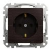 Gniazdo schuko, wenge, efekt drewna, Sedna Design i Elements SDD181025