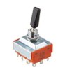 Przełącznik Wł.-wł. średnica wycięcia 12.5mm 4PDT NKK Switches Montaż panelowy długość przełącznika 27mm