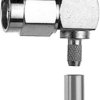 SMA plug 50 Ω, RG-58C/U, solder/crimp connection, angled, 100024618