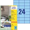 Avery-Zweckform 3449 Etykieta uniwersalna 70 x 37 mm Papier niebieski 2400 szt. Trwały Drukarka atramentowa, Drukarka La