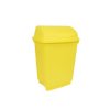 Pojemnik na odpady 50L, kolor: Żółty, materiał: Plastikowy, RS PRO Uchylna