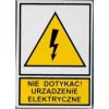Naklejka NO 105x148 NieDotykać!UrządzenieElektr.