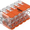 Cable connector, 10 pole, 0.14-4.0 mm², clamping points: 10, transparent/orange, cage clamp, 32 A, 221-420