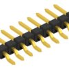 Pin header, 9 pole, pitch 2.54 mm, straight, black, 10080473