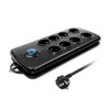 Listwa zasilająca czarna - 8 gniazd - 2,5m - Qoltec 50161