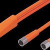 Sensor actuator cable, M12 cable plug, straight, A to M8 cable socket, straight, A, 4 pole/4 pole, 0.6 m, PVC, orange, 3 A, EVT3