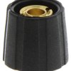 Pokrętło potencjometru oś: 6.35mm średnica: 15.5mm Okrągłe Nylon Czarny Sifam