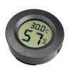 Termometr z higrometrem LCD okrągły 45 mm, -50 do +110°C, wilgotność 10-99%, czarny