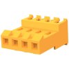 Socket housing, 4 pole, pitch 3.96 mm, straight, orange, 3-640599-4