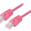 Patch cord U/UTP, Cat 5e, RJ45 wtyk z obu stron, linka, CCA, 0,5m PP12-0.5M/RO