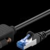 65642 Cat.6a extension cable, S/FTP (PiMF), black, 1 m