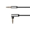 Kabel jack 3.5 kątowy - jack 3.5 prosty sprężynka 1m Kruger&Matz Basic