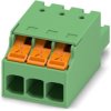 Socket header, 3 pole, pitch 5.08 mm, straight, green, 1491342