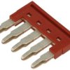 Mostek wtykowy; do złączek na szynę DIN; DSS2.5N-05P; czerwony; 1 tor; Dinkle; RoHS