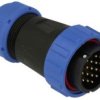 SPP2910-17WW Wtyk 17 pin na kabel (13-16mm) okrągły, zakręcany, wodoodporny - gwint wewnętrzny (10A)